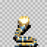 Diamondback walking animation, facing top