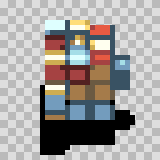 Box Bot walking animation, facing bottom
