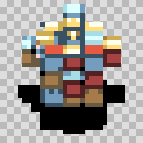 Box Bot walking animation, facing left