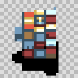 Box Bot walking animation, facing top