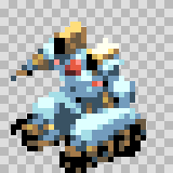 Bore Gore walking animation, facing bottom left