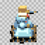 Bore Gore walking animation, facing right
