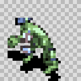 Steel Tooth attack animation, facing bottom left