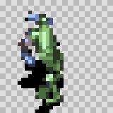 Steel Tooth attack animation, facing left