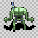 Steel Tooth walking animation, facing top
