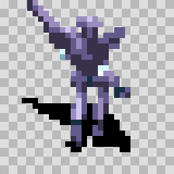 Merc walking animation, facing top