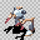 Tech 209 walking animation, facing bottom left
