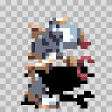 Tech 209 walking animation, facing right