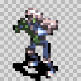 Electrorock attack animation, facing bottom left