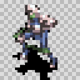 Electrorock walking animation, facing bottom left