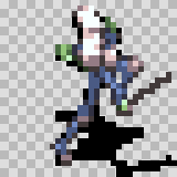 Electrorock walking animation, facing right