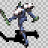 Electrorock walking animation, facing top left