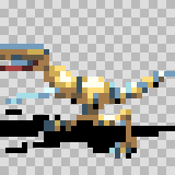 Toothsome walking animation, facing left